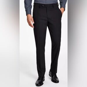 NWT Alfani Slim-Fit Stretch Solid Suit Pants in Black - Size 38 x 30